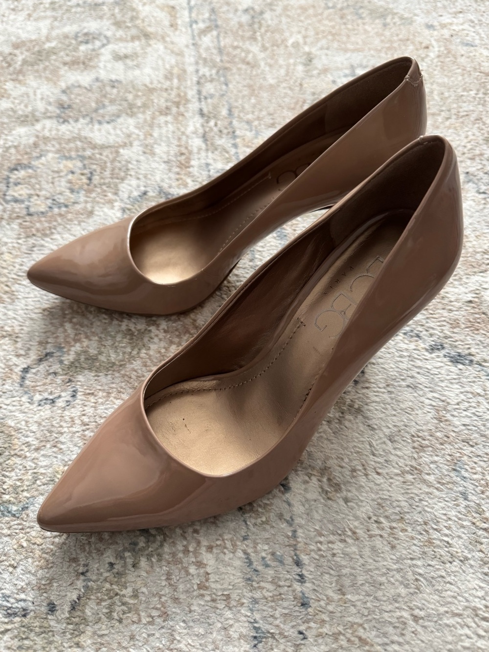 BCBG Women's Nude Patent Pointed-Toe Pumps